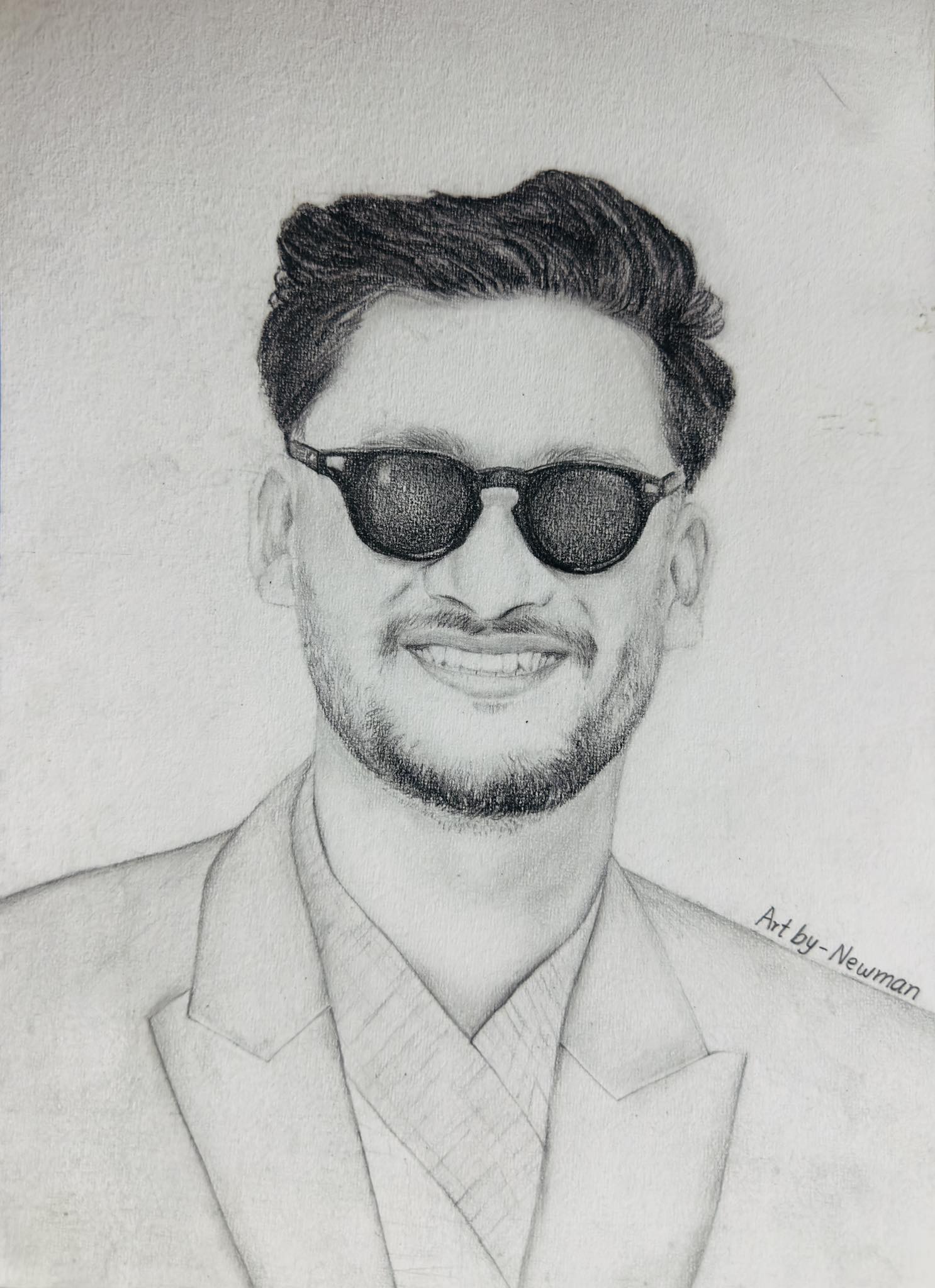 Realistic pencil portrait, piece 1