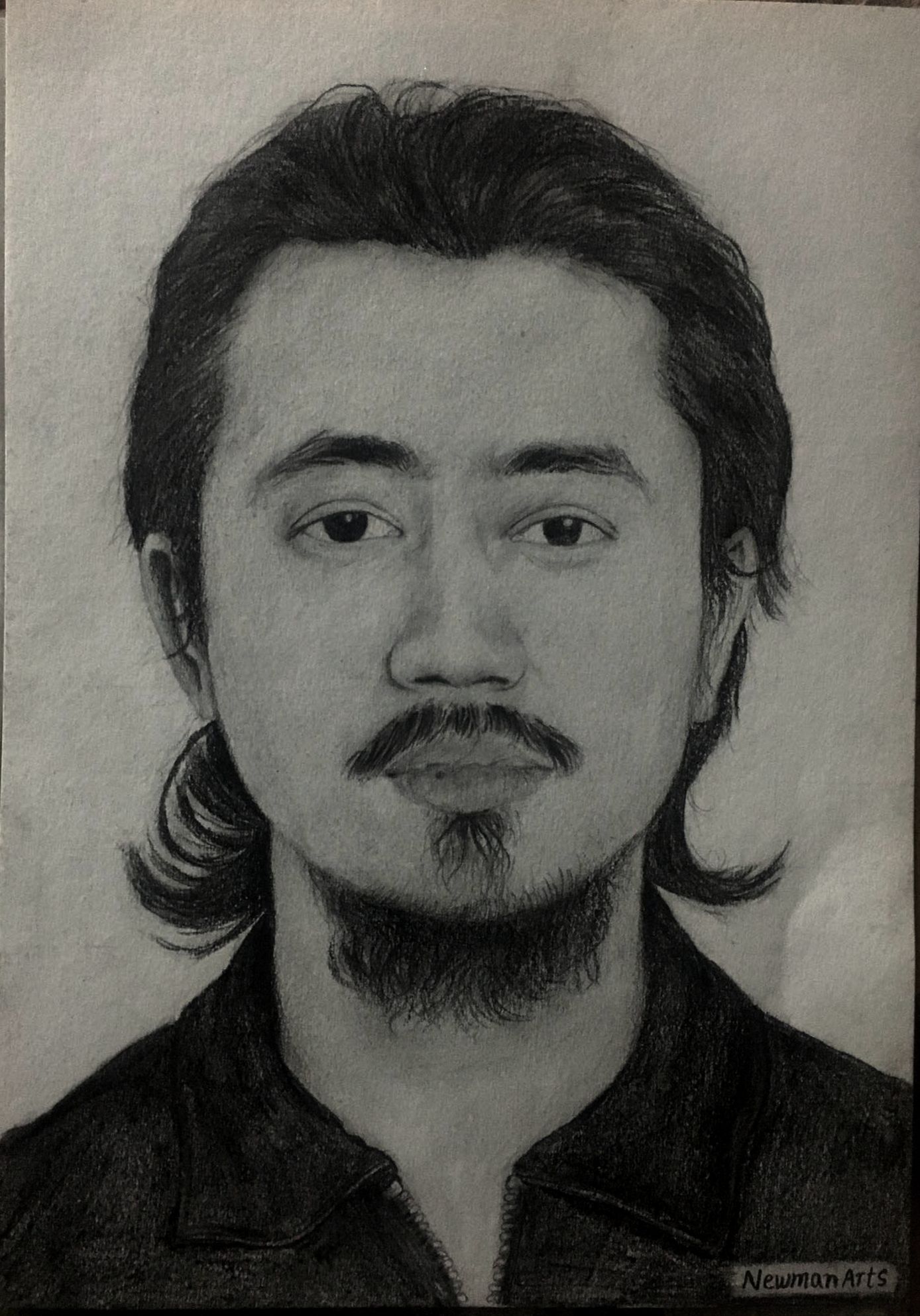 Realistic pencil portrait, piece 6